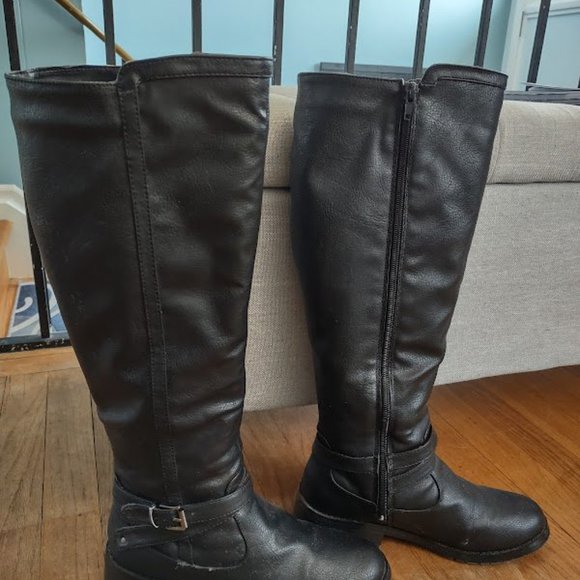 Leather Knee High Winter Boots - Picture 3 of 5